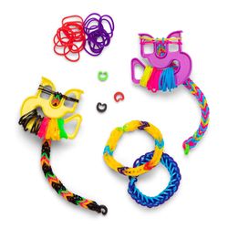 Rainbow Loom Treasure Box Neon Bracelet Making Kit Multicolored