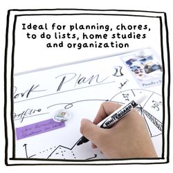 Bazic Products 16 in. H X 20 in. W Screw-Mounted Magnetic Dry Erase/Cork Board Combo