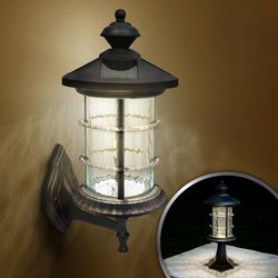 Classy Caps Solar Powered 1.6 W LED Post Light 1 pk