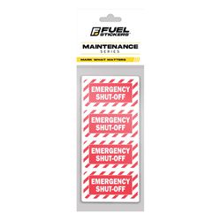 Fuel Stickers 1 in. H X 2 in. W Red Fuel Sticker Label 4 pk