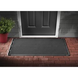 WeatherTech Outdoor Mats 30 in to W X 60 in to L Black Thermoplastic Door Mat