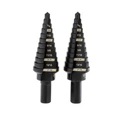 Milwaukee No. 4 Black Oxide Step Drill Bit Set 3-Flat Shank 2 pk