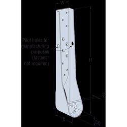 Simpson Strong-Tie 17.31 in. H X 2.95 in. W Galvanized Steel Holdown