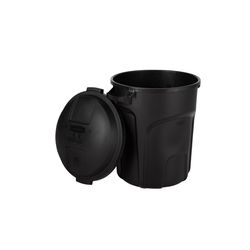 Rubbermaid Roughneck 20 gal Black Plastic Garbage Can Lid Included