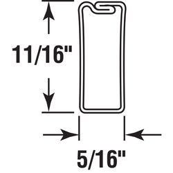 Prime-Line White Aluminum 5/16 in. W X 72 in. L Spreader Bar 1 pk