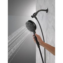 Delta Matte Black Plastic 6 settings Handheld Showerhead 1.75 gpm