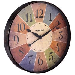 Westclox 12 in. L X 12 in. W Indoor Casual Analog Wall Clock Glass/Plastic Multicolored