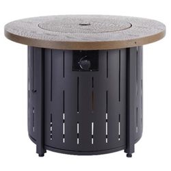 Living Accents 36 in. W Steel Modern Round Propane Fire Pit