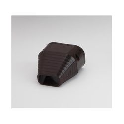 Slimduct Lineset Cover End Fitting 3.75 in. W X 3 in. H Brown