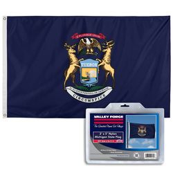 Valley Forge Michigan State Flag 0 in. H X 3 ft. W X 5 ft. L