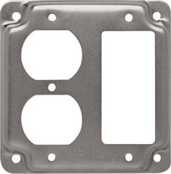 Raco Square Steel 2 gang 4 in. H X 4 in. W Box Cover