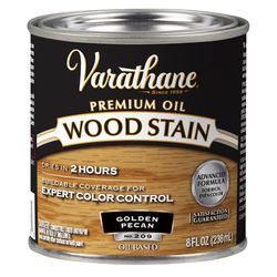 Varathane Premium Semi-Transparent Golden Pecan Oil-Based Urethane Modified Alkyd Wood Stain 1/2 pt