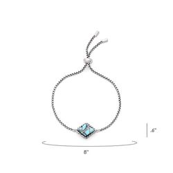 Montana Silversmiths Women's High Noon Cobblestone Bolo Silver/Turquoise Bracelet One Size Fits Most