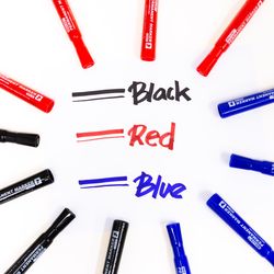 Bazic Products Broad Line Black Chisel Tip Permanent Marker 3 pk