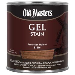 Old Masters Semi-Transparent American Walnut Oil-Based Alkyd Gel Stain 1/2 pt