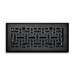 Tru Aire 4 in. H X 10 in. W 1-Way Matte Steel Floor Diffuser