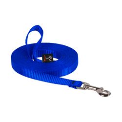 LupinePet Basic Solids Blue Blue Nylon Dog Training Leash