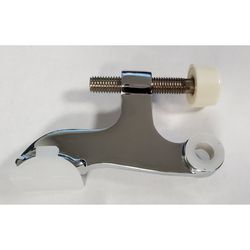 Ives 0.6 in. W X 3 in. L Brass Bright Chrome Silver Hinge Pin Door Stop Mounts to door