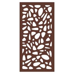 Modinex 48 in. H X 24 in. L Wood Poly Composite Garden Decorative Fence Panel Espresso