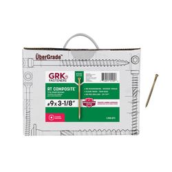 GRK Fasteners No. 9 X 3-1/8 in. L Star Climatek Coarse Trim Screws 1900 pk