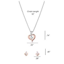 Montana Silversmiths Women's Heart On The Line Rose Gold Jewelry Sets