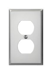 Amerelle Pro Polished Chrome 1 gang Stamped Steel Duplex Wall Plate 1 pk