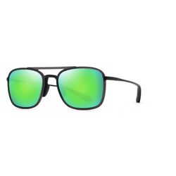 Maui Jim Keokea Sunglasses Unisex Translucent Gray Frame Maui Green Lens Polarized