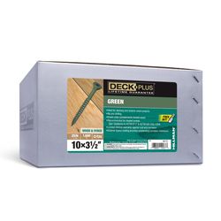 Deck Plus No. 10 Ga. X 3-1/2 in. L Green Star Flat Head Deck Screws