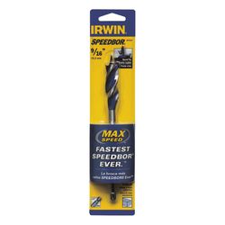 IRWIN Speedbor 9/16 in. X 6 in. L Carbon Steel Wood Boring Bit Quick-Change Hex Shank 1 pc
