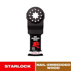 Diablo Starlock 1-1/4 in. W Bi-Metal Curved Contact Edge Oscillating Blade Nail-Embedded Wood 1 pk