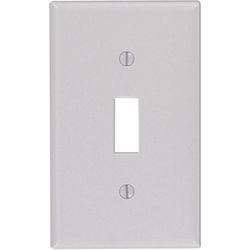 Leviton Gray 1 gang Thermoset Plastic Toggle Wall Plate 1 pk