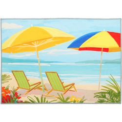 Olivia's Home 22 in. W X 32 in. L Multi-Color Siesta Key Beachside Polyester Accent Rug