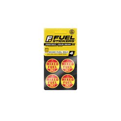 Fuel Stickers 1 in. H X 1 in. W Round Orange Fuel Sticker Label 4 pk