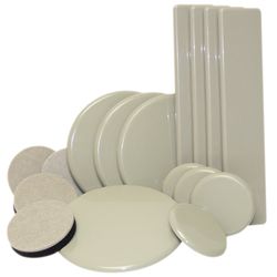 SuperSliders Tan Assorted in. Adhesive Felt Chair Glide Set 16 pk