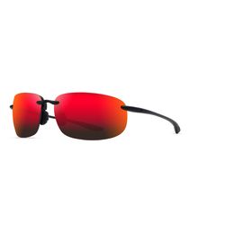 Maui Jim Hookipa Sunglasses Unisex Matte Black Frame Hawaii Lava Lens Polarized