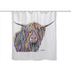 Croydex Angus Mccoo 70 in. H X 70 in. W Multicolored Animal Print Shower Curtain Polyester
