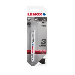 LENOX 3-5/8 in. Bi-Metal T-Shank Thick Metal Jig Saw Blade 14 TPI 3 pk
