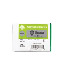 HILLMAN 3/8 in. X 3 in. L Hot Dipped Galvanized Steel Carriage Bolt 50 pk