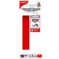Diablo 9 in. L X 3-2/3 in. W 400 Grit Aluminum Oxide Sanding Sheet 10 pk