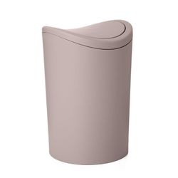 Superio Brand Modern 6 L Beige Plastic Swing Trash Can