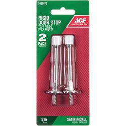 Ace 3 in. W Metal Satin Nickel Bronze Rigid Door Stop Mounts to door and wall 1/8 in.