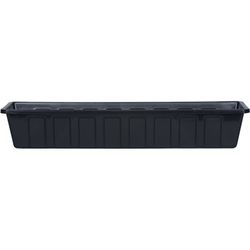 Novelty Poly Pro 5 in. H X 30 in. W X 8 in. D PP Plastic Poly Pro Flower Box Black