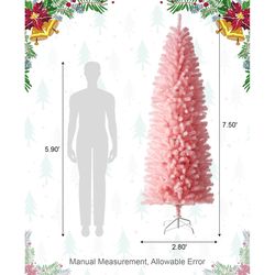 Glitzhome 8 ft. Pencil Christmas Tree