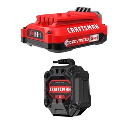 CRAFTSMAN V20 Advanced CMCB2103-CK 3 Ah Lithium-Ion Battery and Charger 2 pc