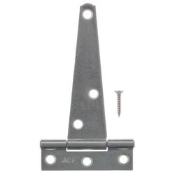 Ace 4 in. L Zinc-Plated Light Duty T Hinge 2 pk