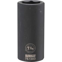 DeWalt 1-1/16 in. X 3/4 in. drive SAE 6 Point Deep Impact Socket 1 pc