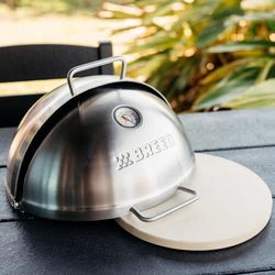 Breeo Cordierite Stone/Stainless Steel Grill Dome 15.5 in. W 1 pk
