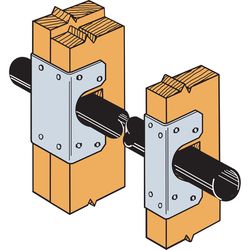 Simpson Strong-Tie 6 in. H X 1.56 in. W 16 Ga. Galvanized Steel Stud Shoe