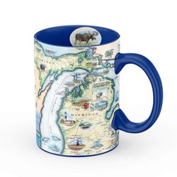 Xplorer Maps Michigan Ceramic Mug 1 pk