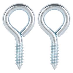 Ace 11/32 in. D X 2-5/8 in. L Zinc-Plated Steel Screw Eye 200 lb. cap. 2 pk